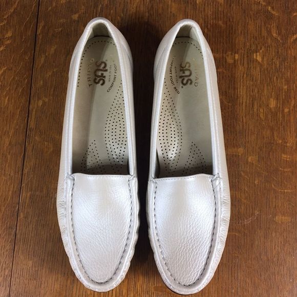 SAS Simplify Pearl Leather Tripad Comfort Walking Loafers NEW 9.5 S - Picture 3 of 9